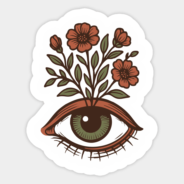 Floral Vision Sticker by stayfrostybro